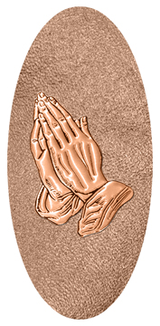 DG5000-516-CP-SH-BZ Copper Praying Hands Shimmer Bronze